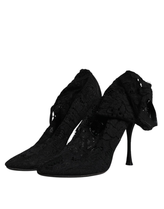 Black glittery high heel shoes