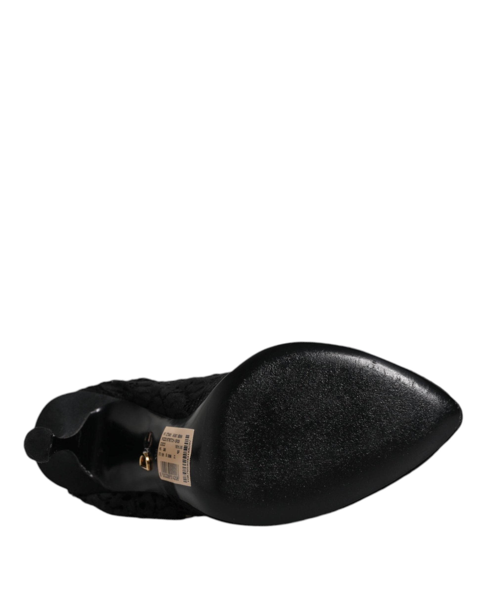 Black glittery high heel shoe