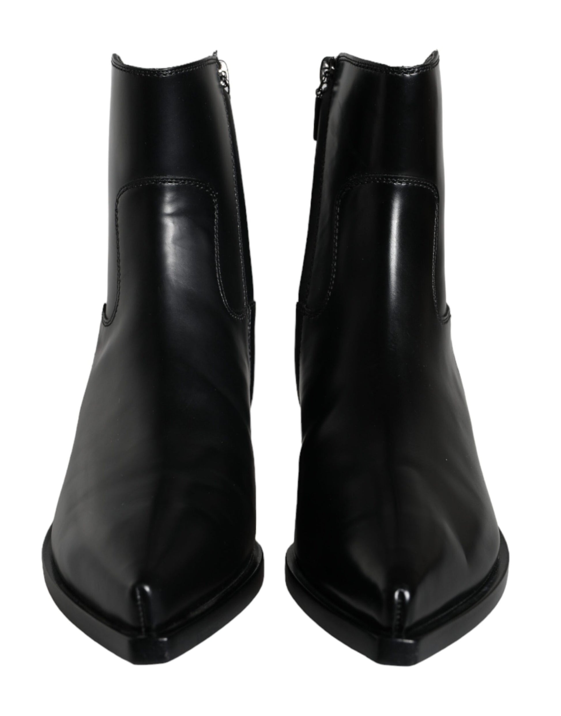 Pair of black leather boots