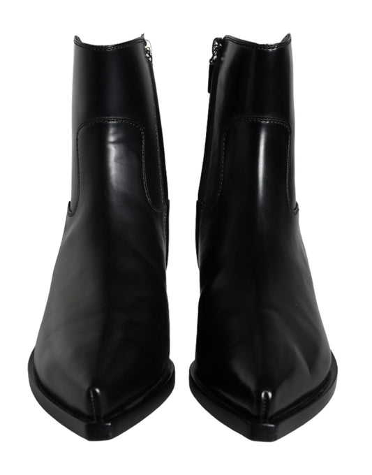 Pair of black leather boots