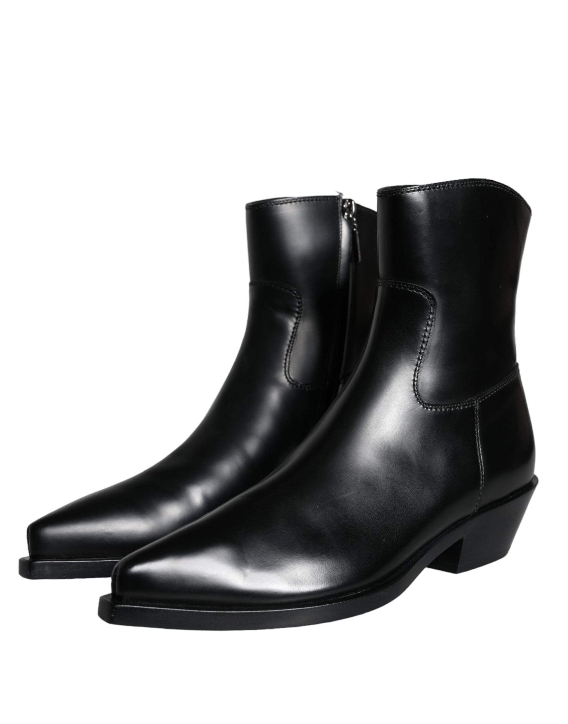 Pair of black leather boots