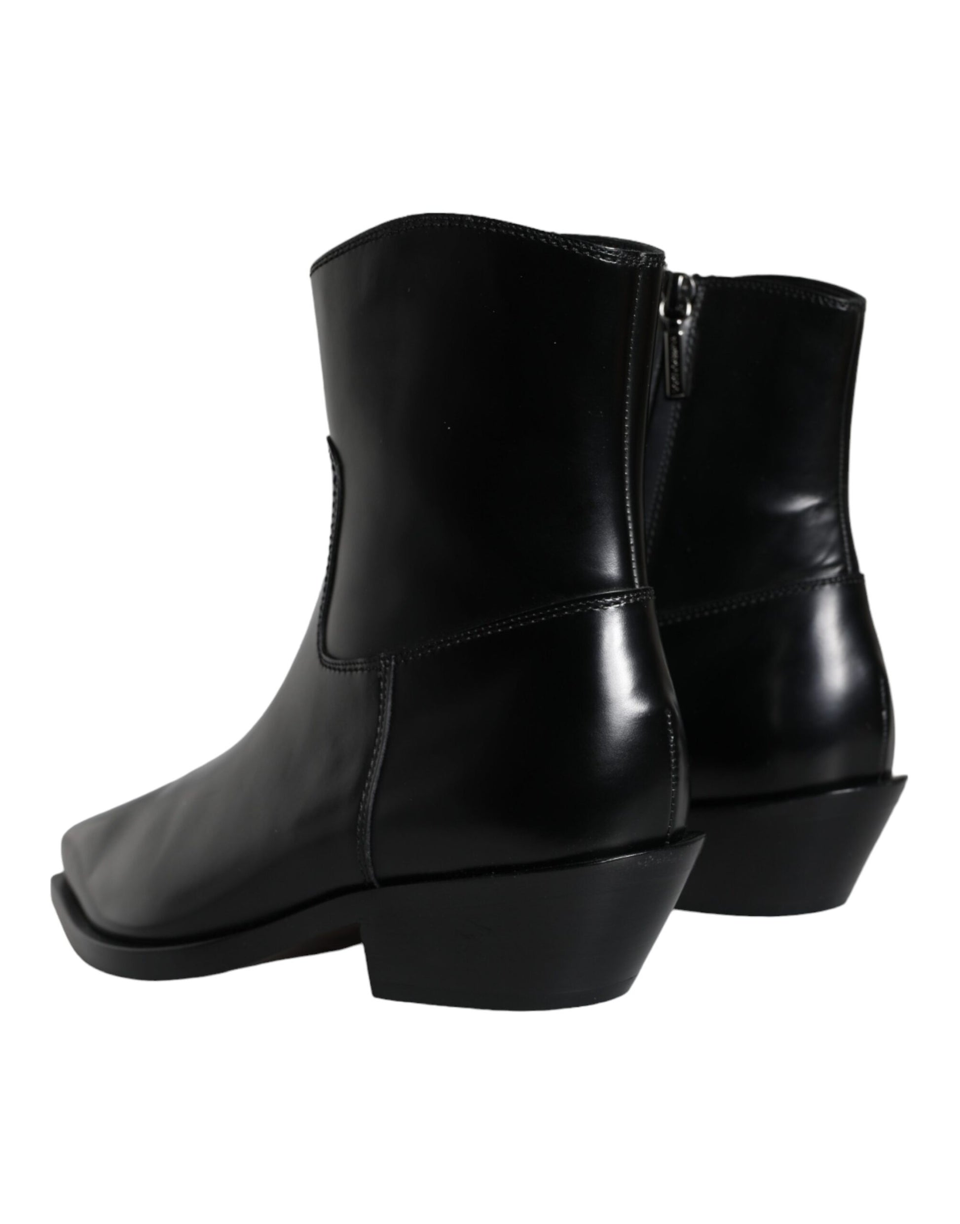 Pair of black leather boots