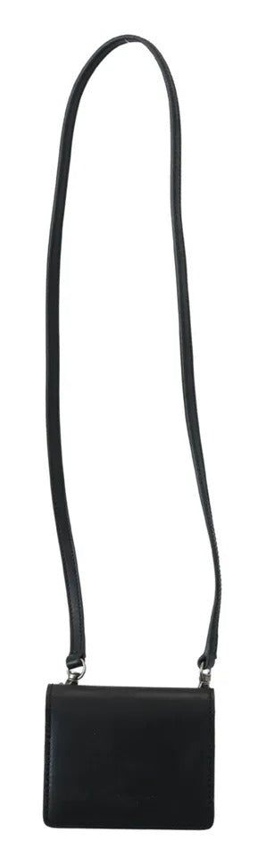 Black leather crossbody bag