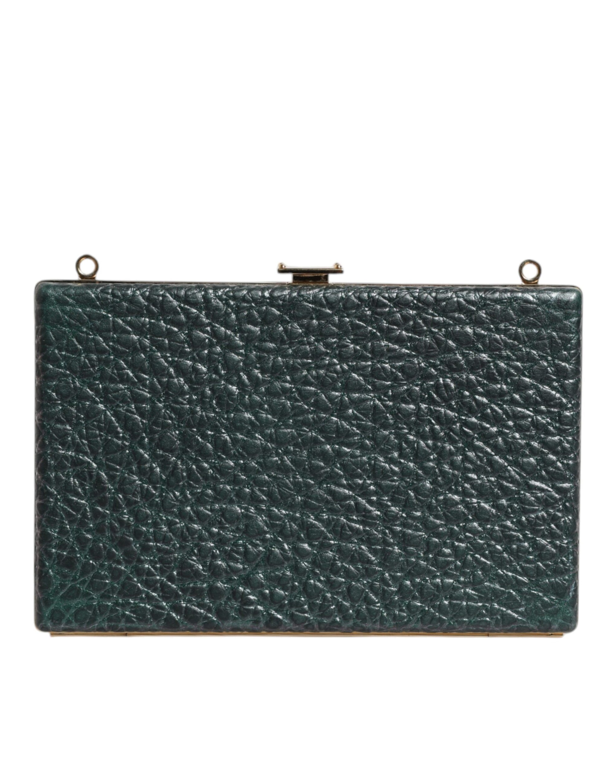 Small black leather clutch purse