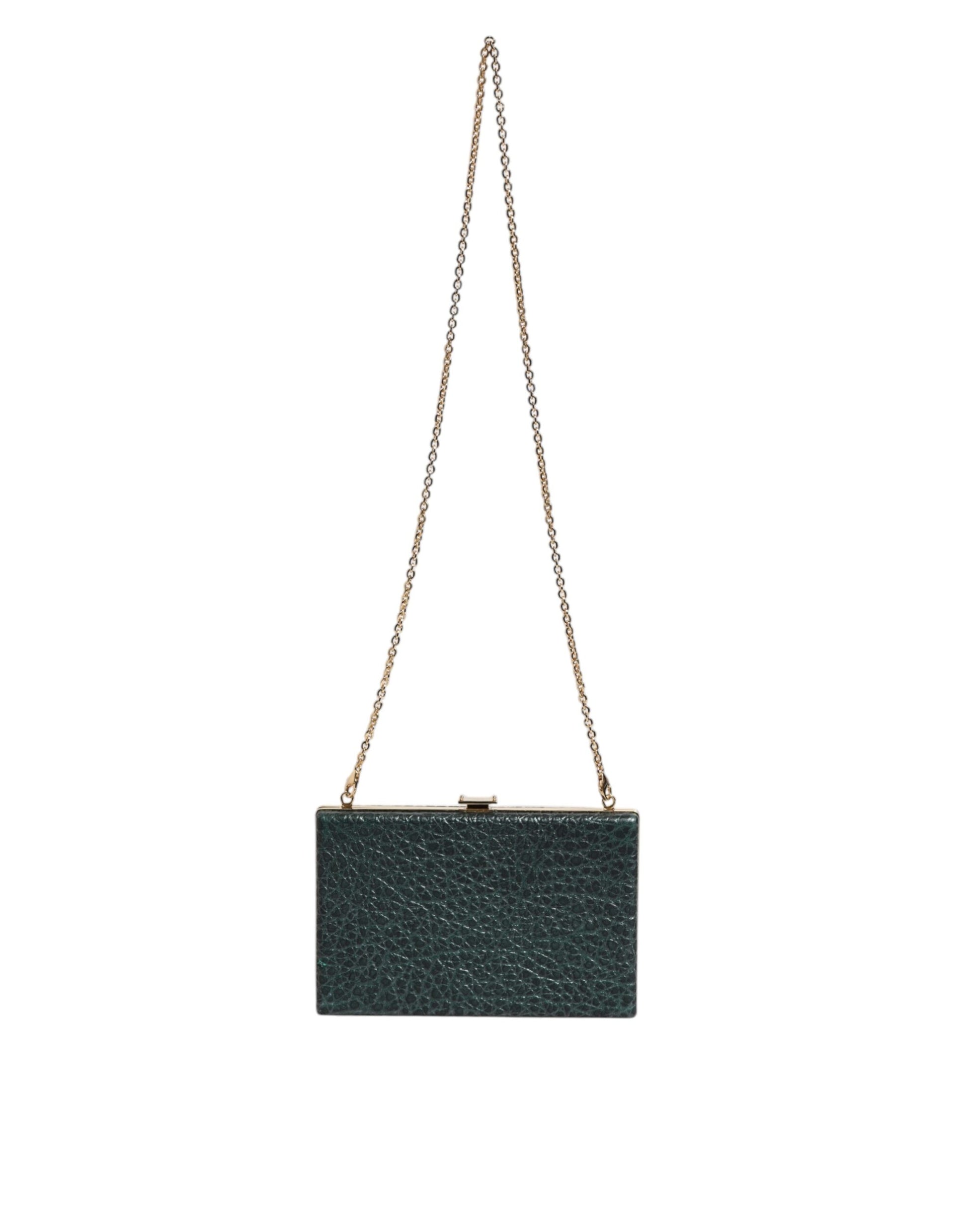 Small black crossbody bag with chain strap
