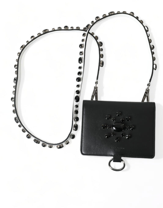 Black purse with silver chain strap