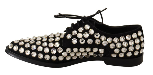 Black shoes with sparkling stones on top