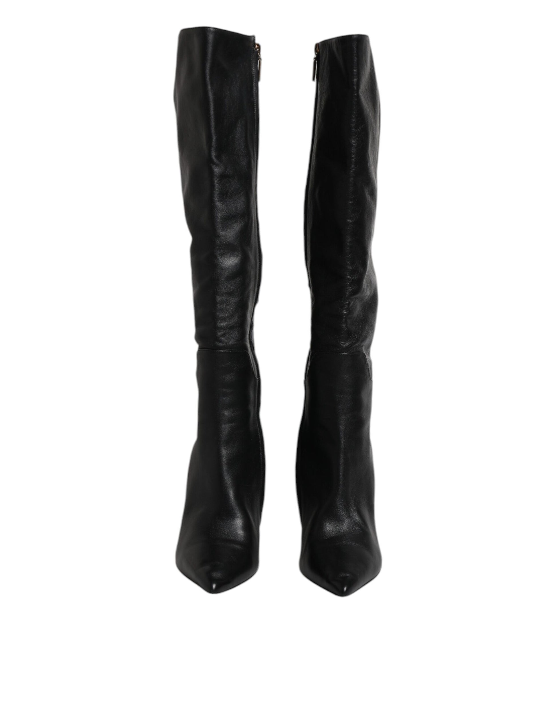 Pair of black knee high boots