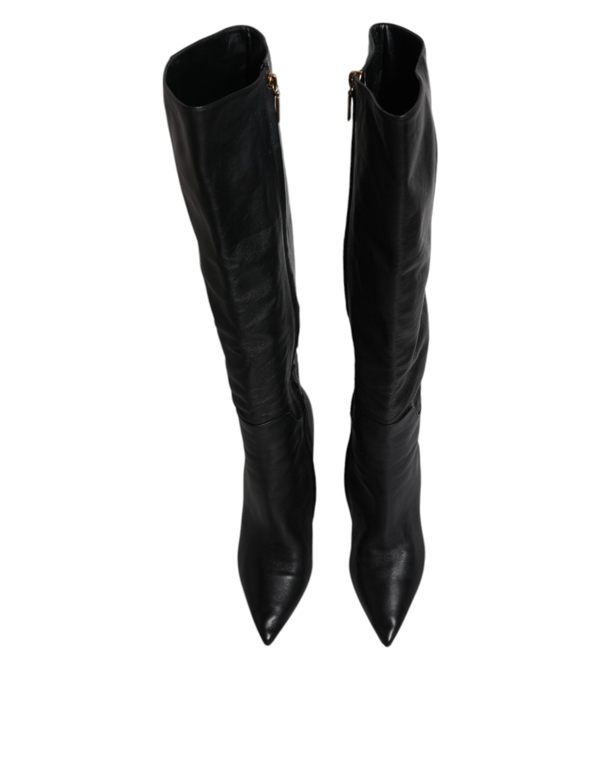 Pair of black knee high boots