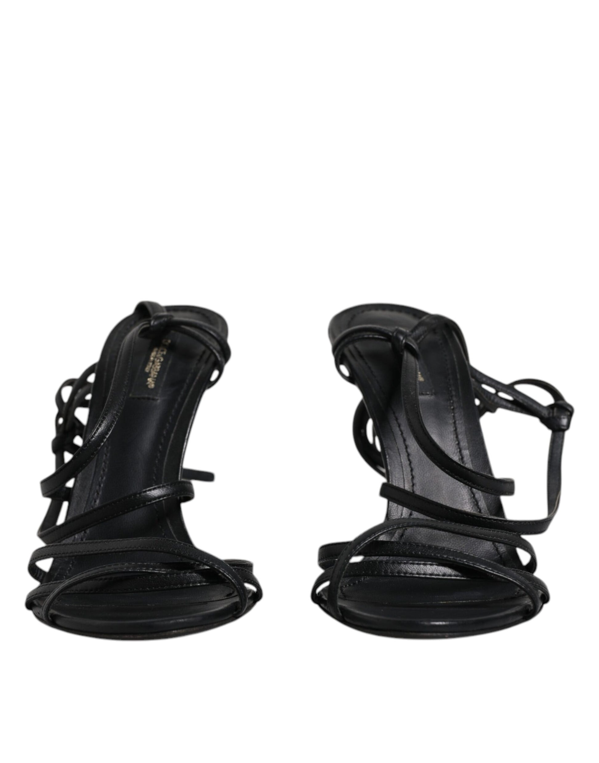 Pair of black strappy sandals