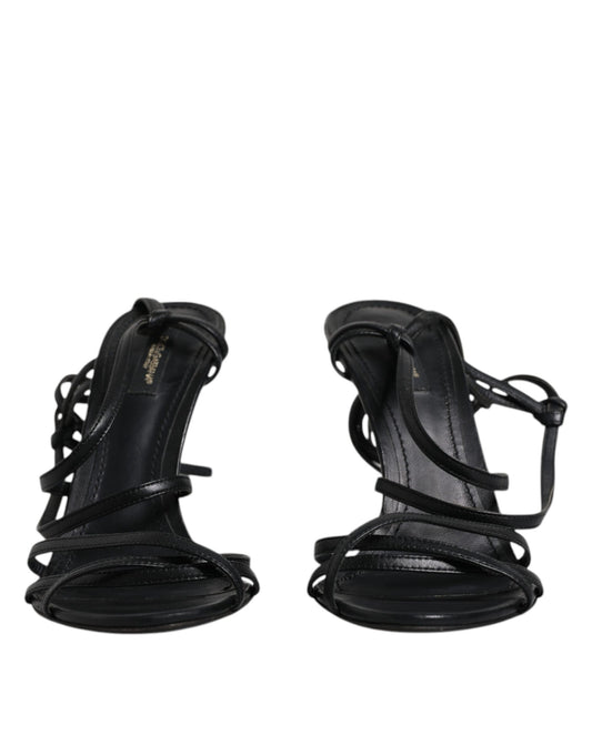 Pair of black strappy sandals
