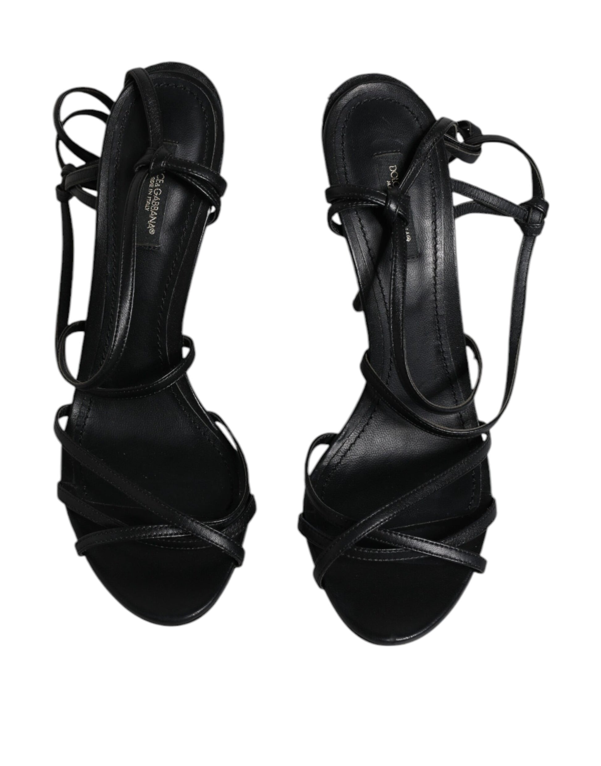 Pair of black strappy sandals