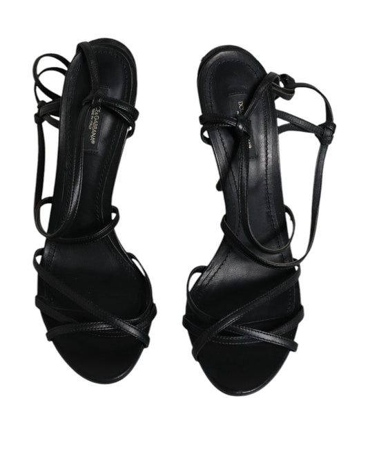Pair of black strappy sandals