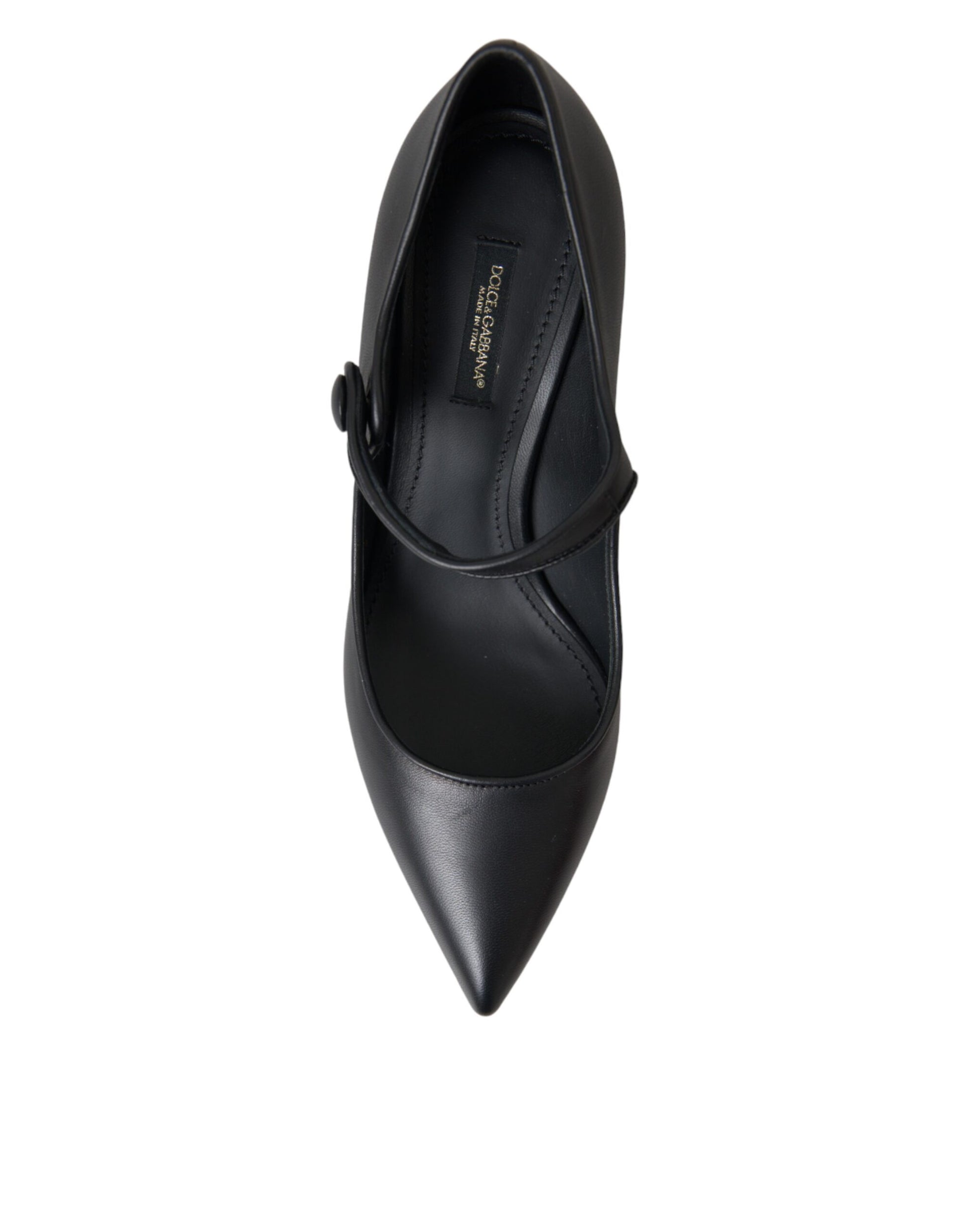 Black pointed toe dress shoe