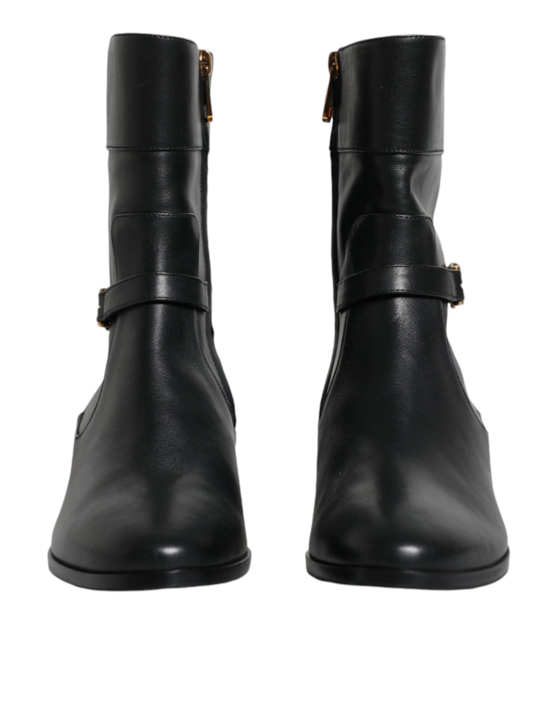 Pair of black leather boots