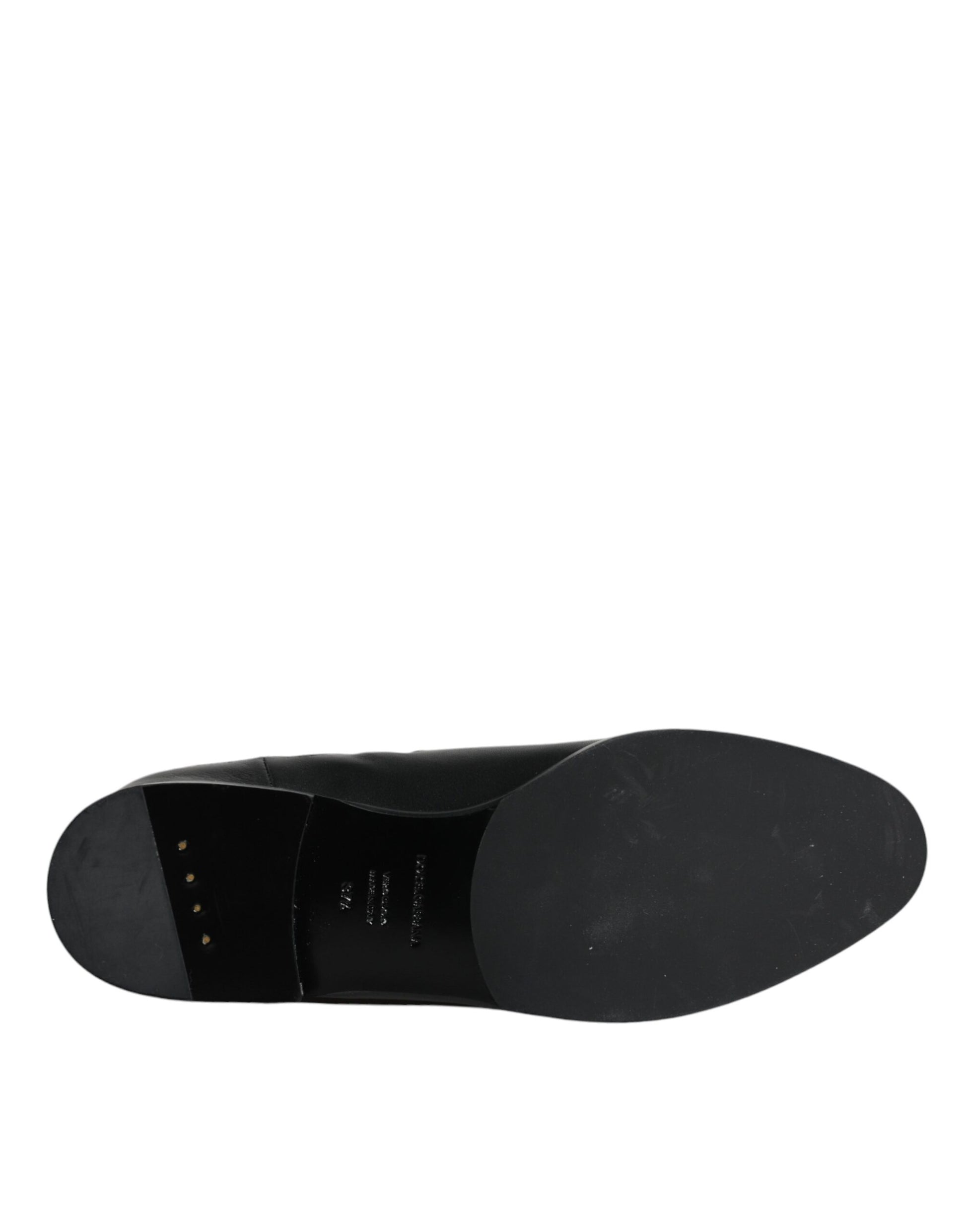 Black shoe on a white background