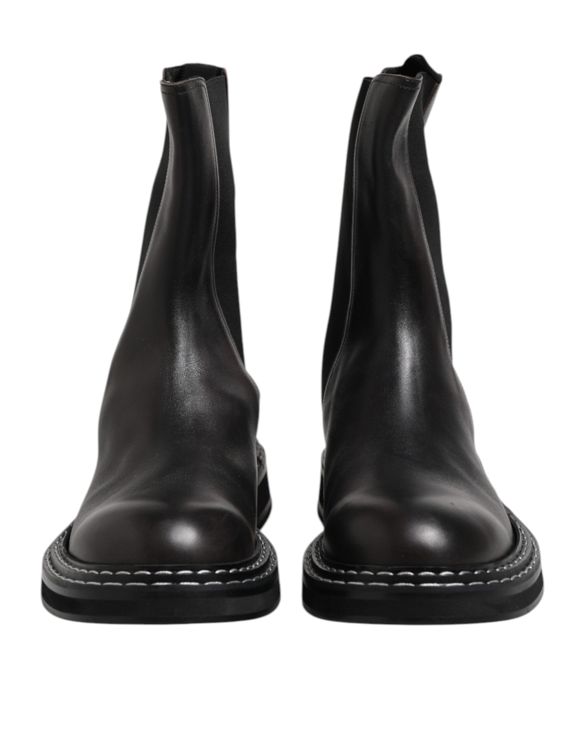 Pair of black leather boots