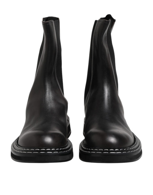 Pair of black leather boots