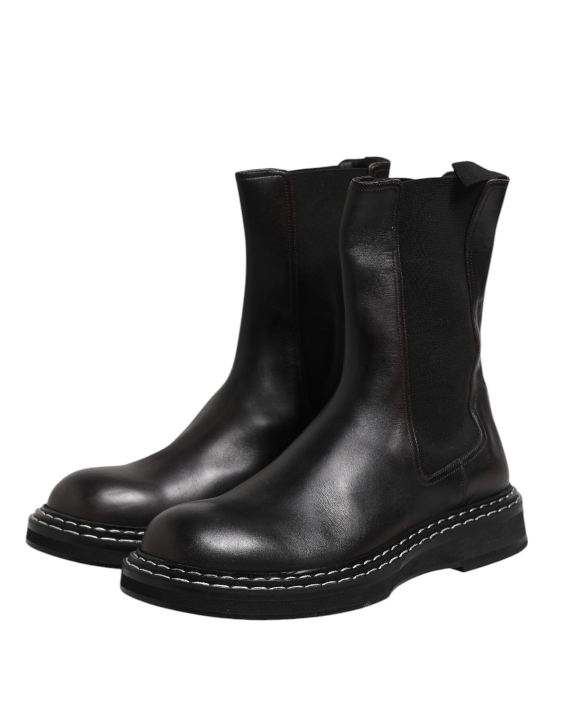 Pair of black leather boots