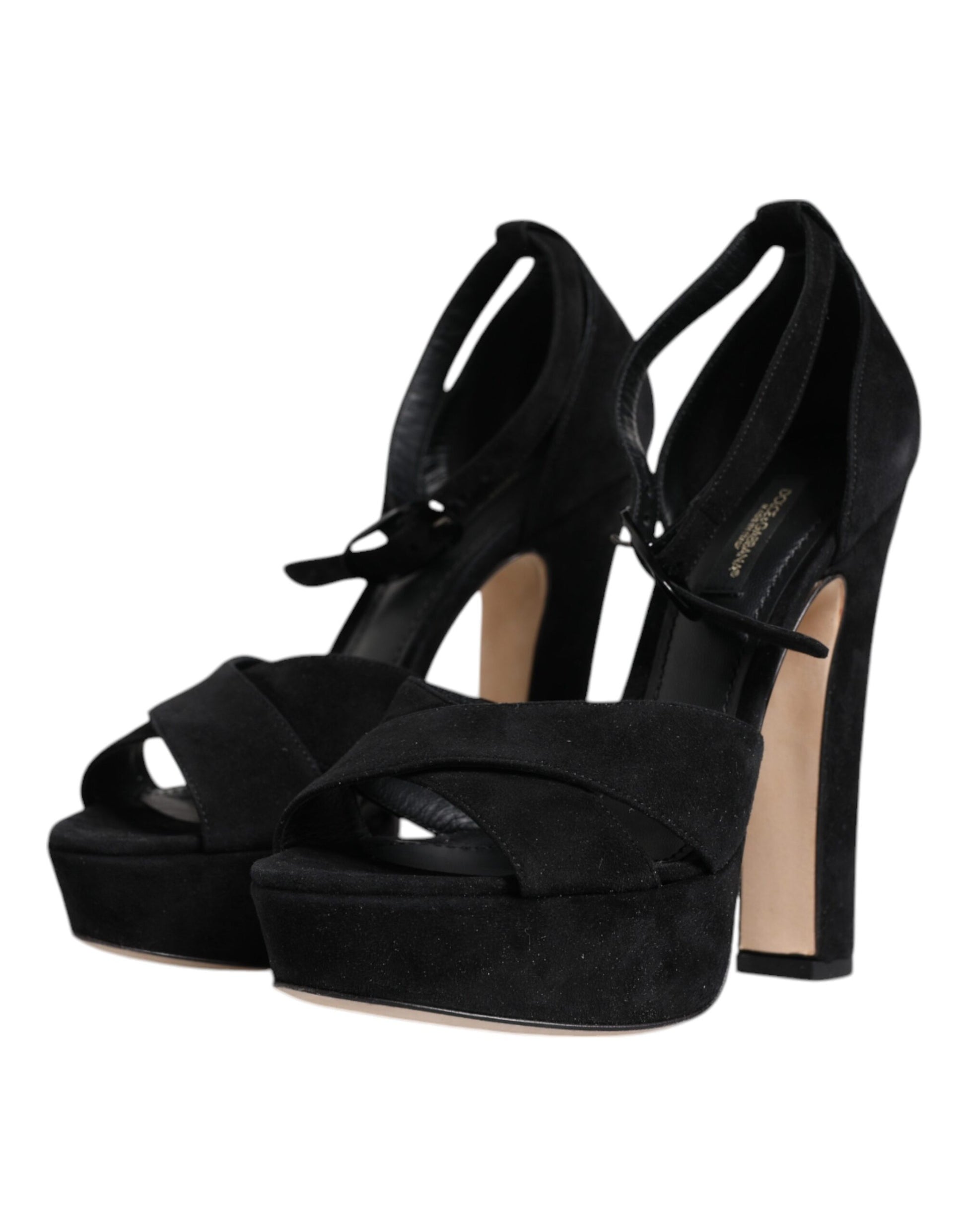 High heel shoes with glittery texture