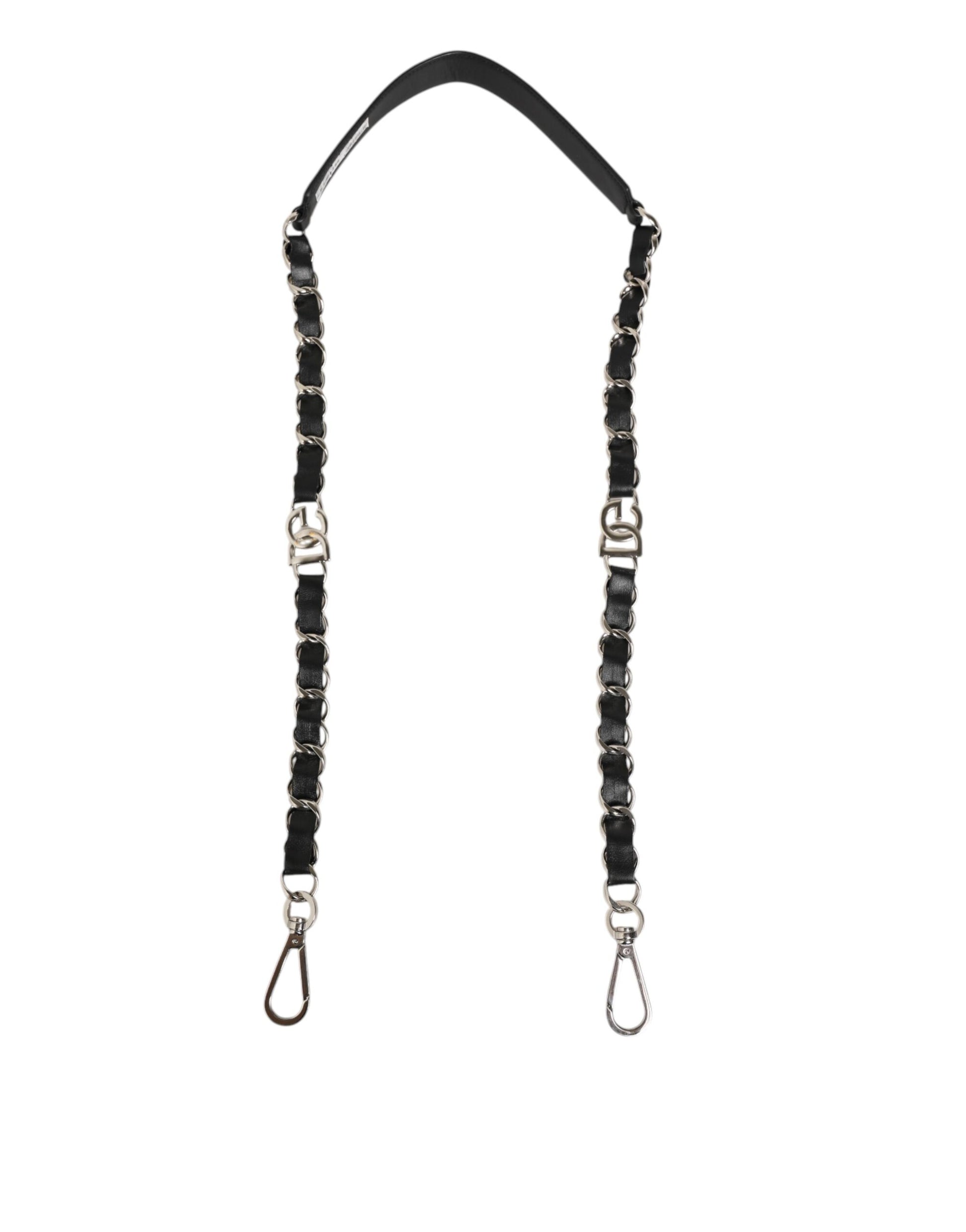 Black beaded necklace with silver clasp