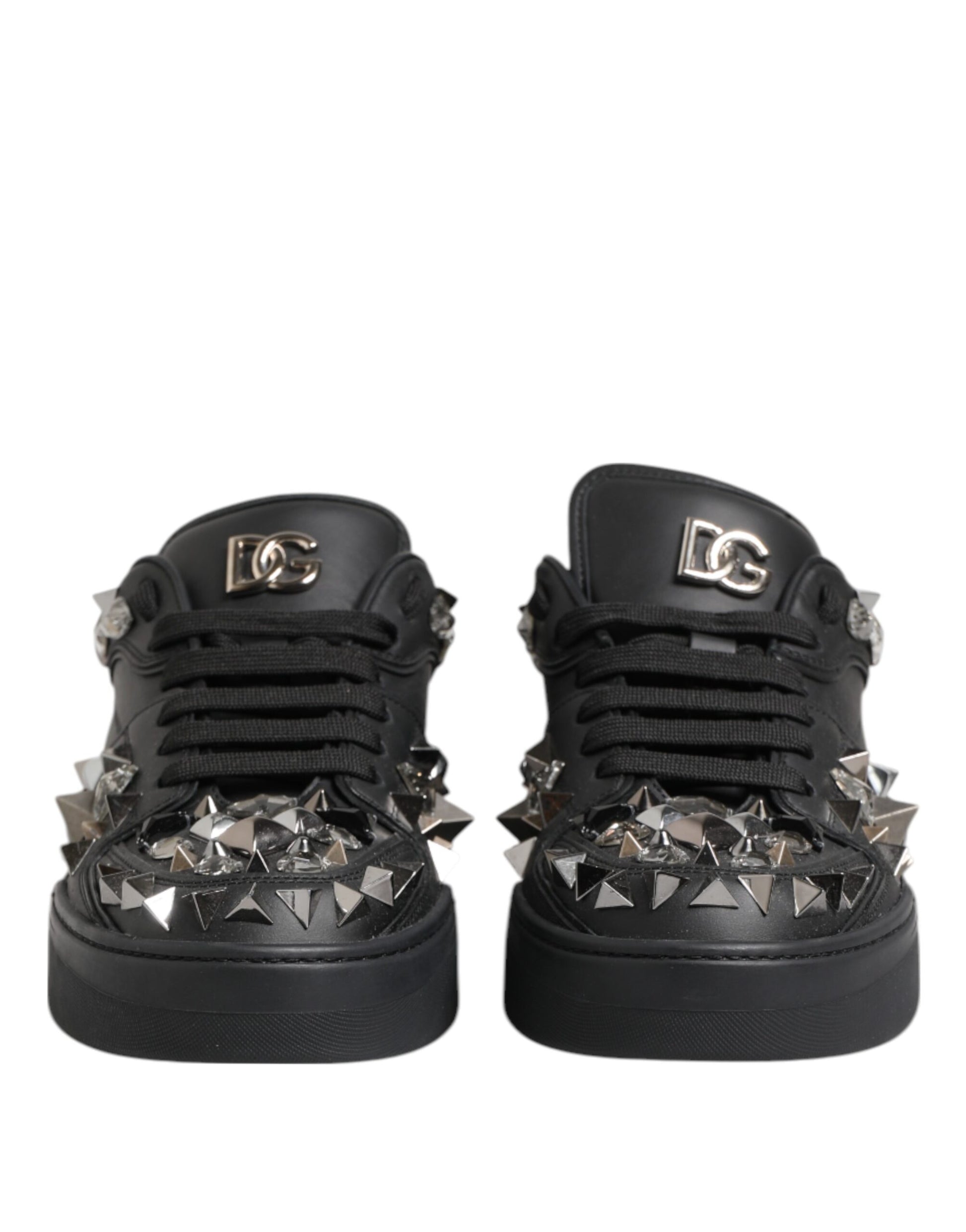 Black sneakers with spikes on sides