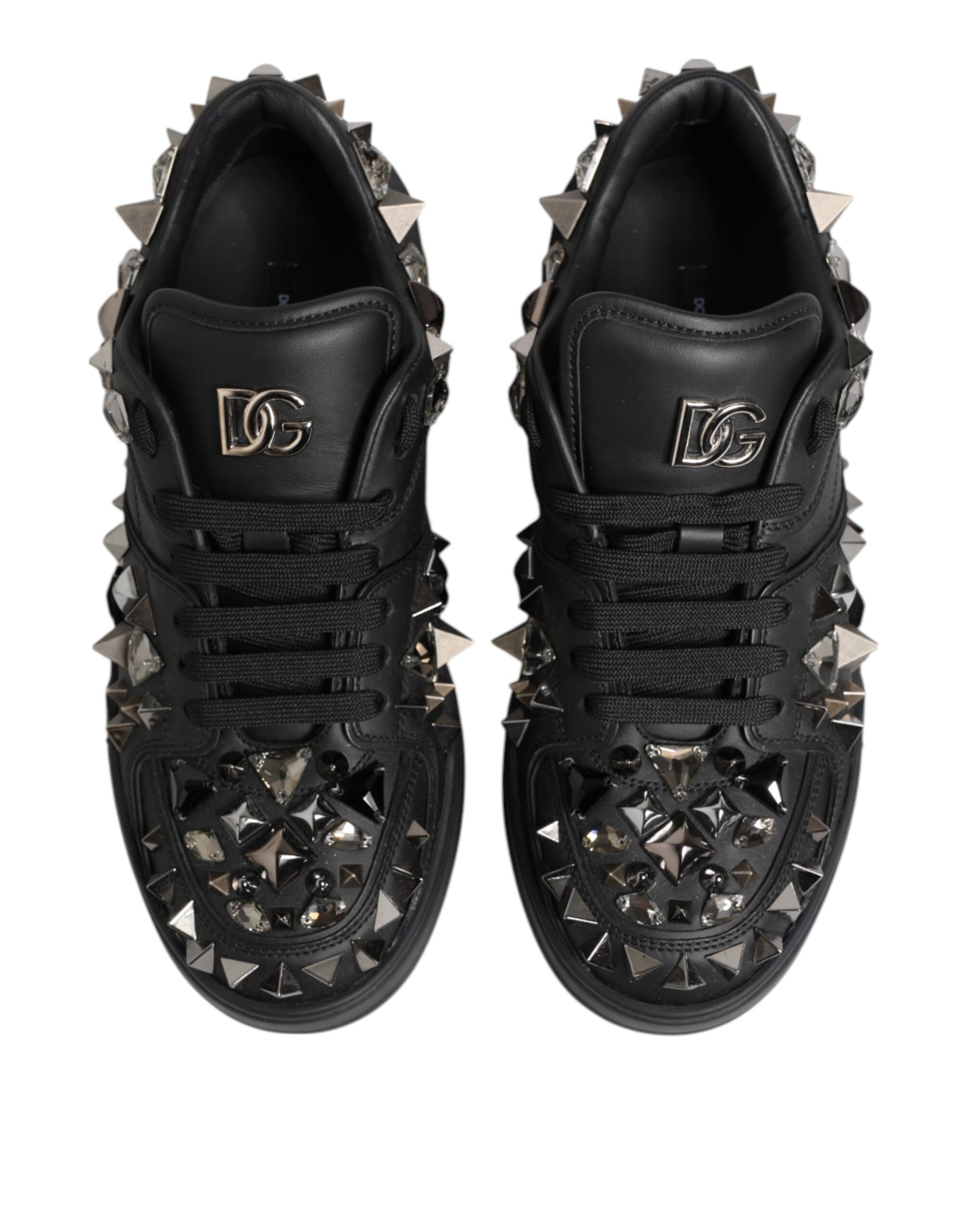 Black sneakers with spikes on sides
