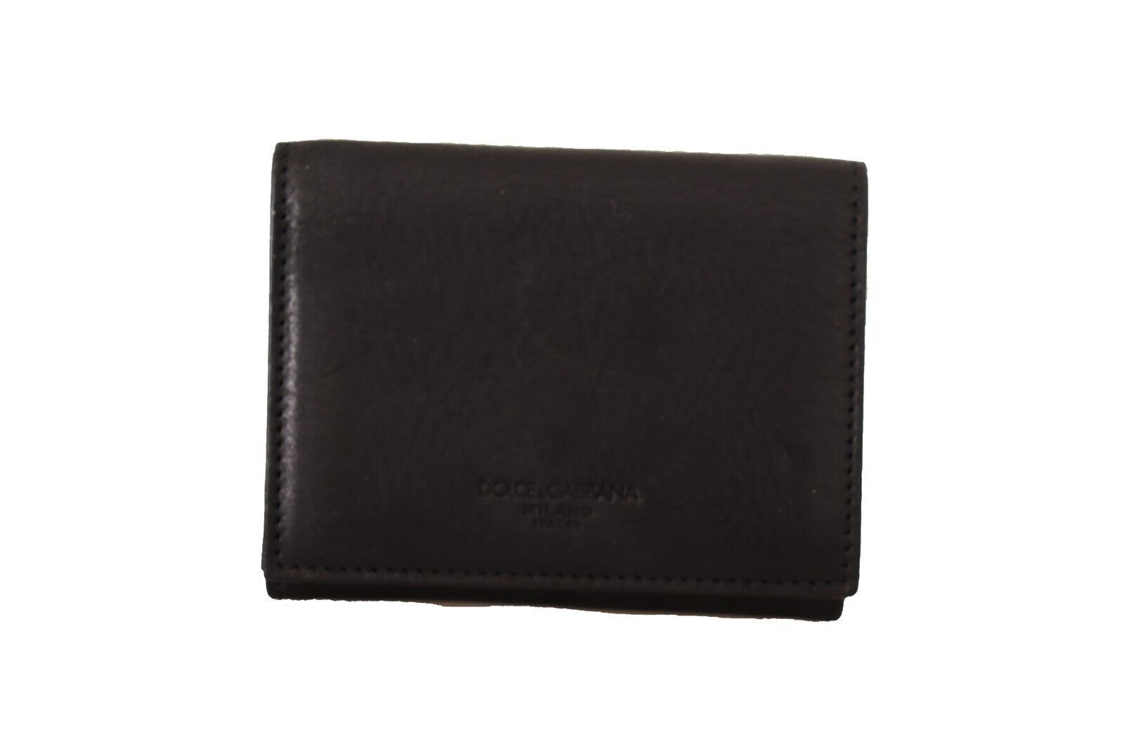 Black leather wallet with card slots