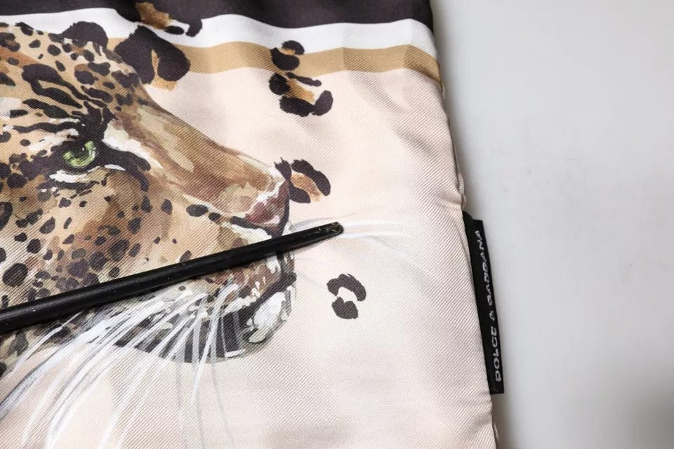 Leopard print fabric with black pen on top