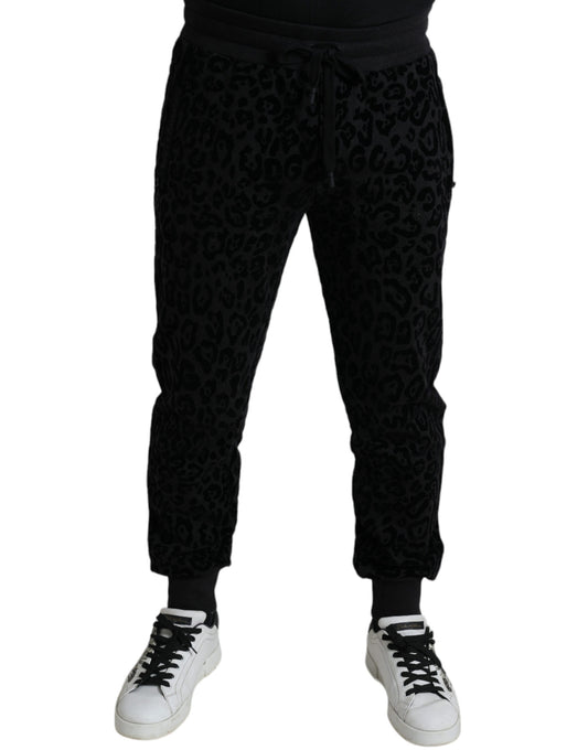 Black pants with white print