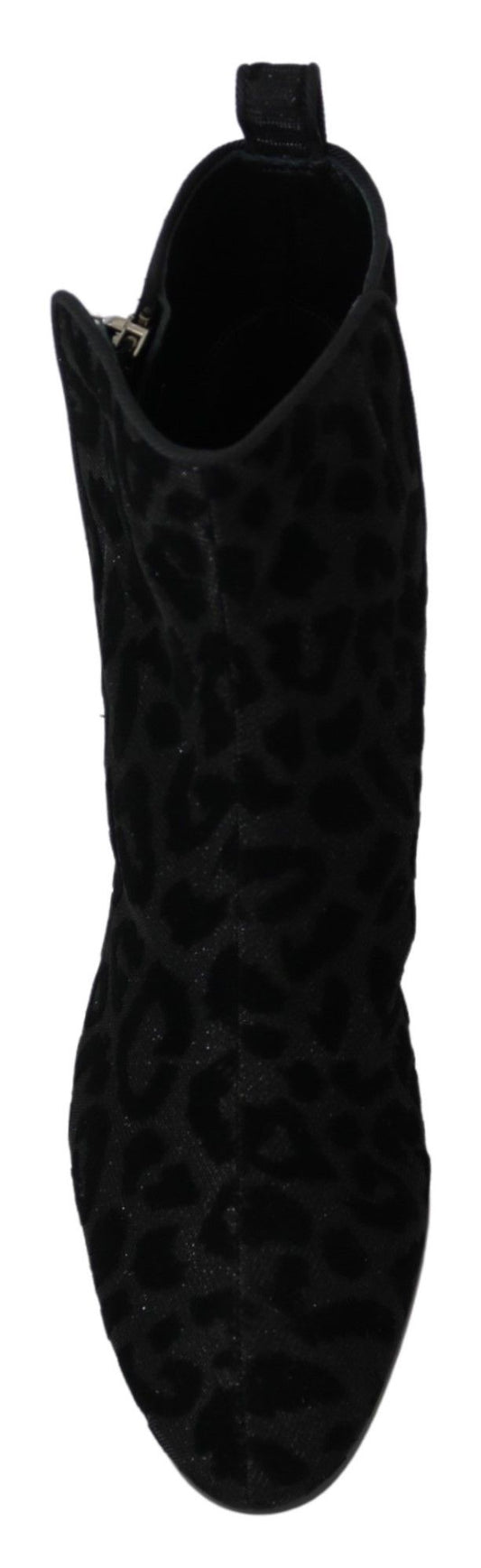 Black suede ankle boots with zipper detailing