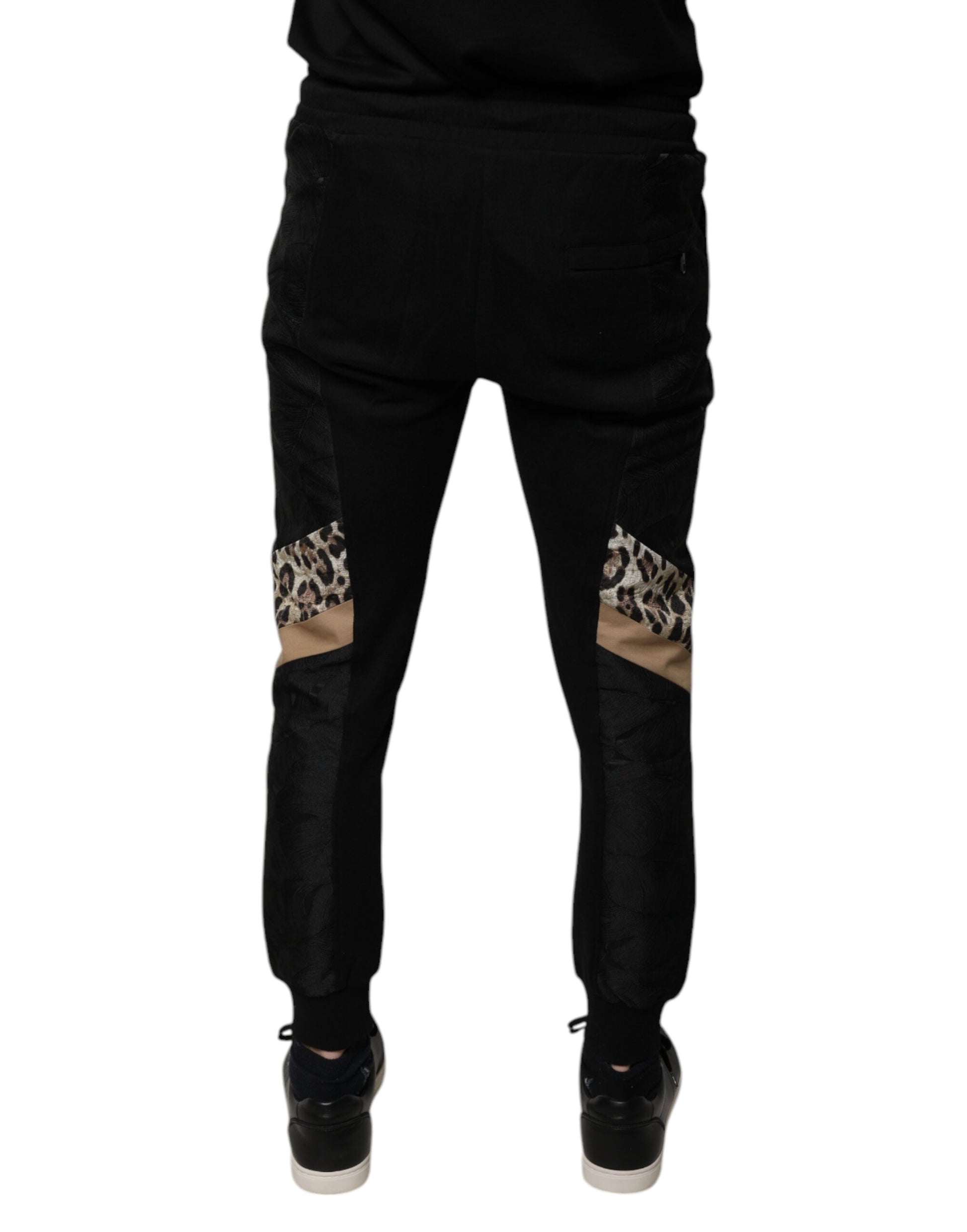 Black pants with zipper details on legs
