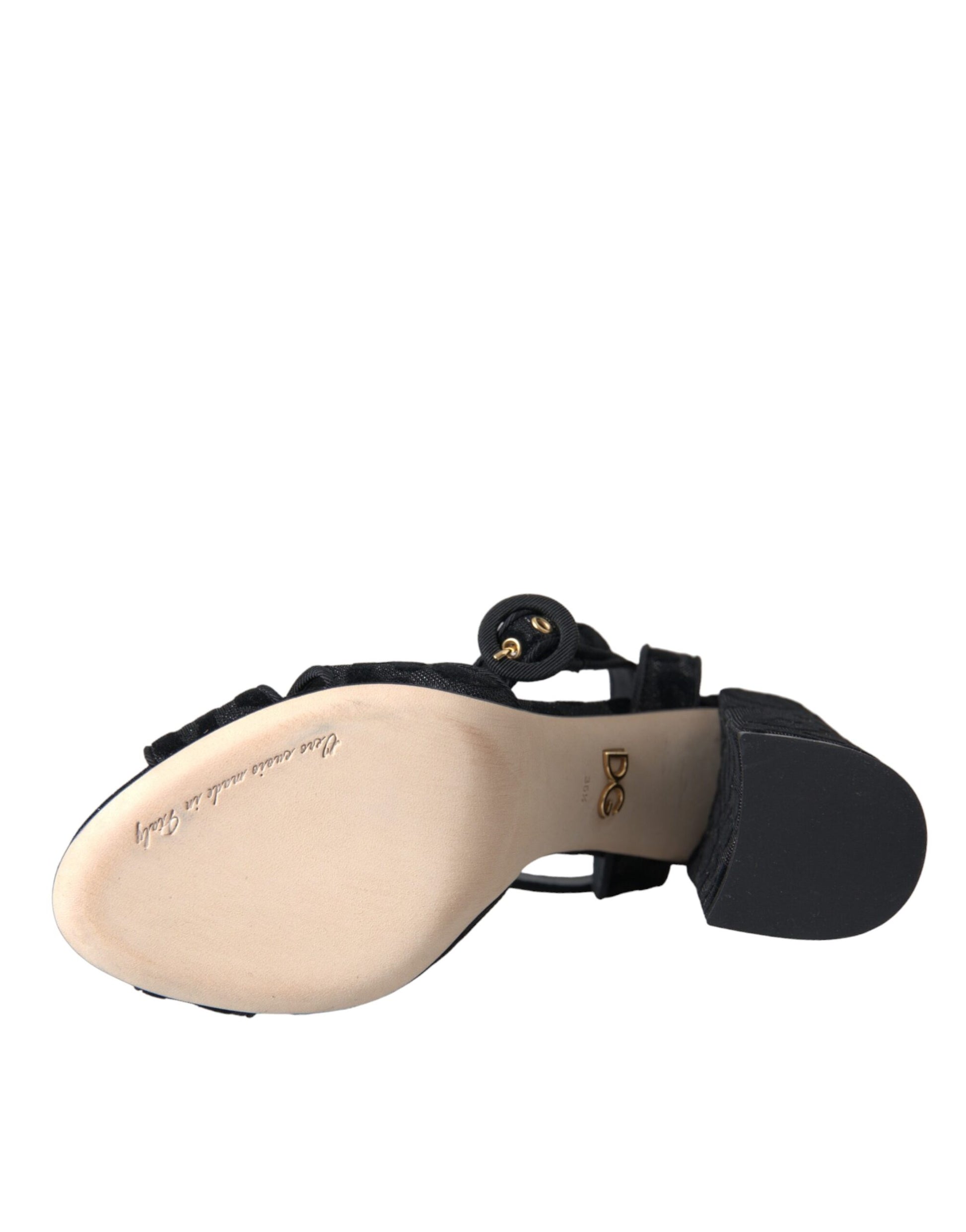 Tan leather shoe with black strap