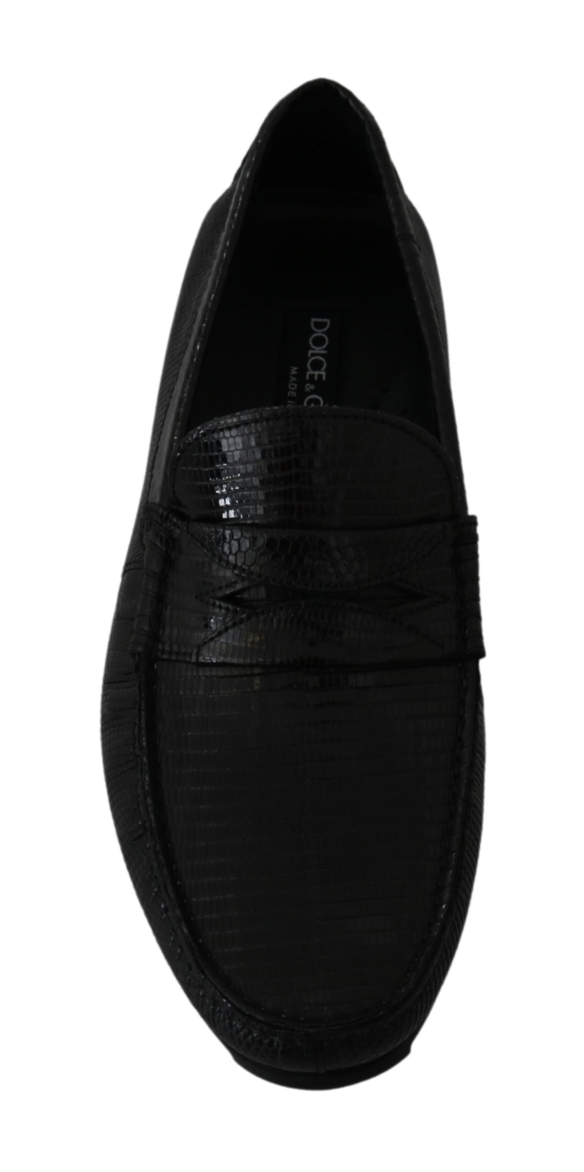 Black dress shoe with laces and a small heel