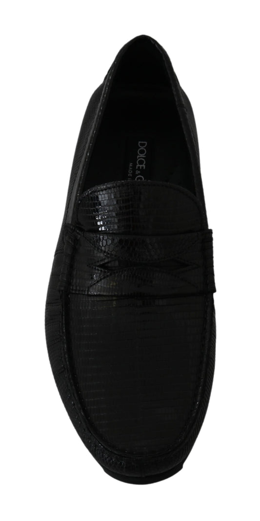 Black dress shoe with laces and a small heel