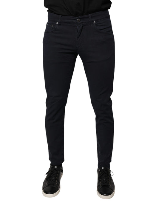 Pair of dark blue jeans on a mannequin