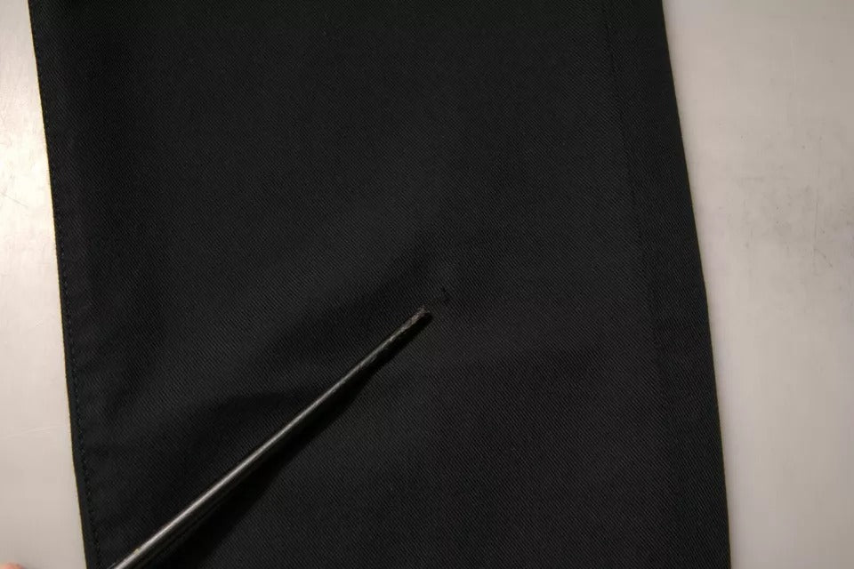 Black fabric with a needle in it