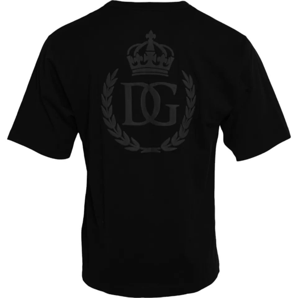 Black t-shirt with embroidered crown logo