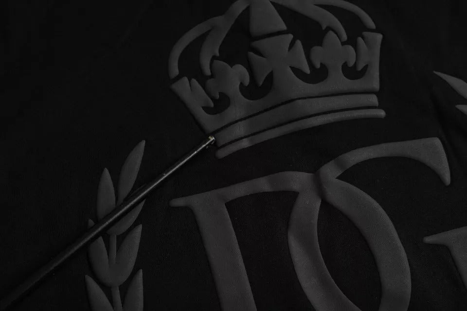 Black jacket with embroidered crown logo