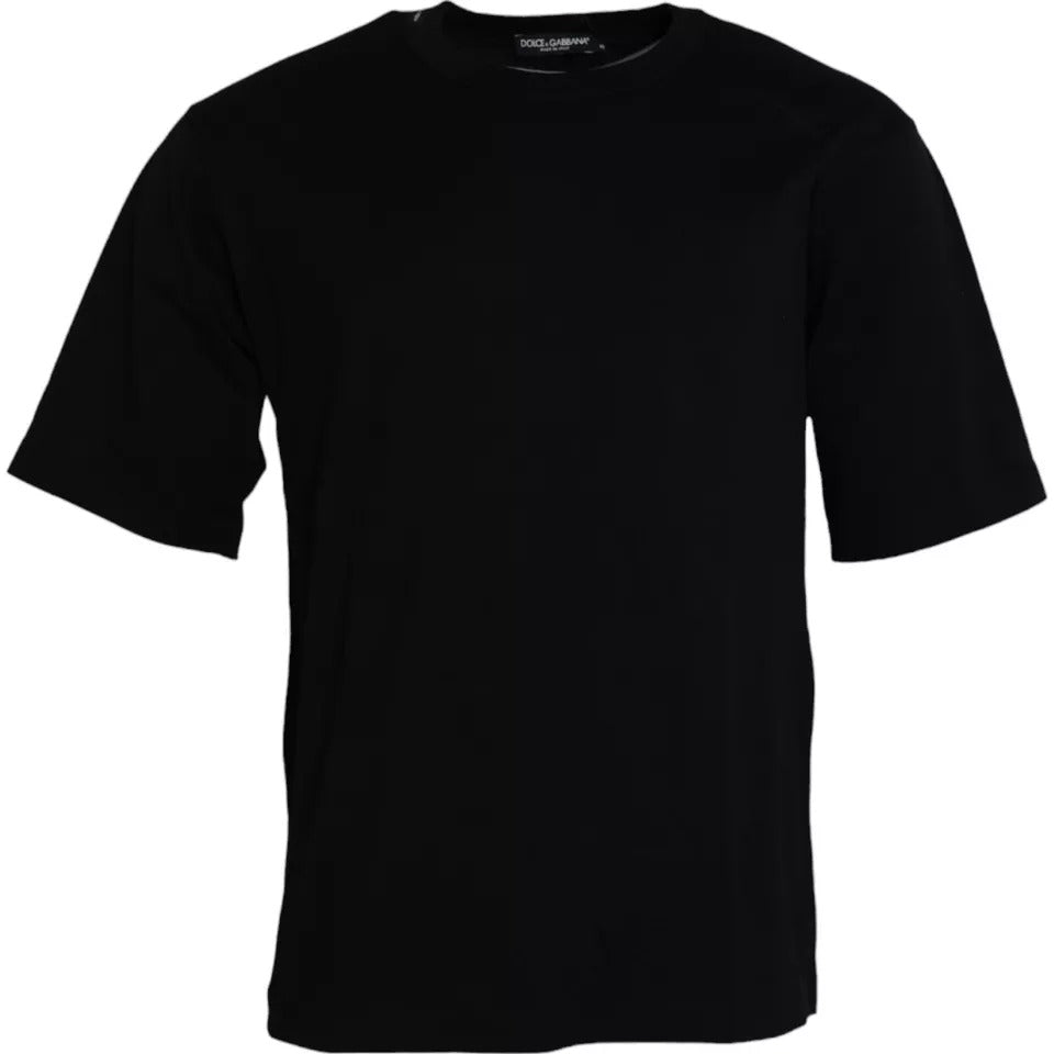 Black t-shirt on a hanger