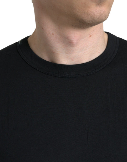 Man wearing black t-shirt