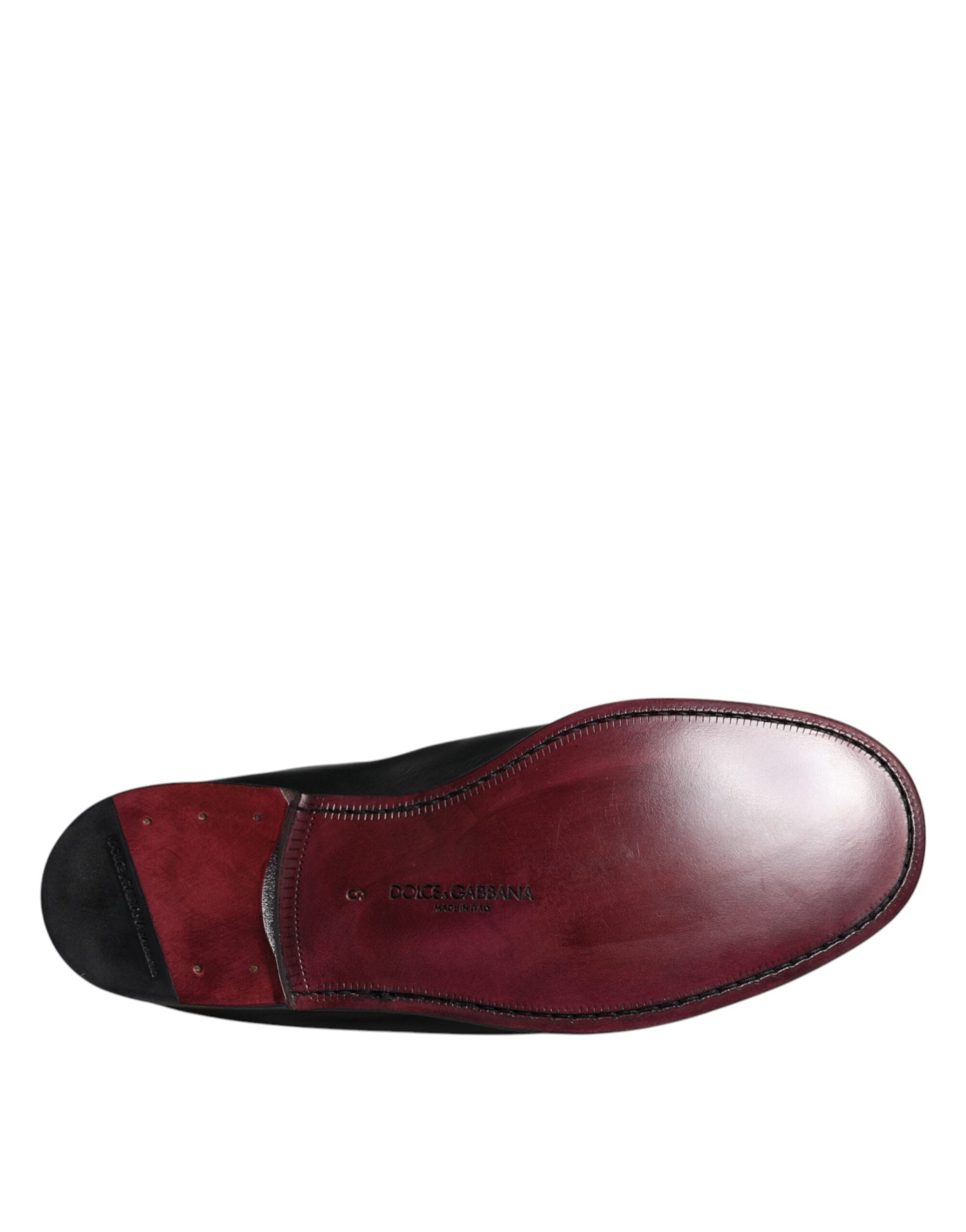 Brown leather shoe on display