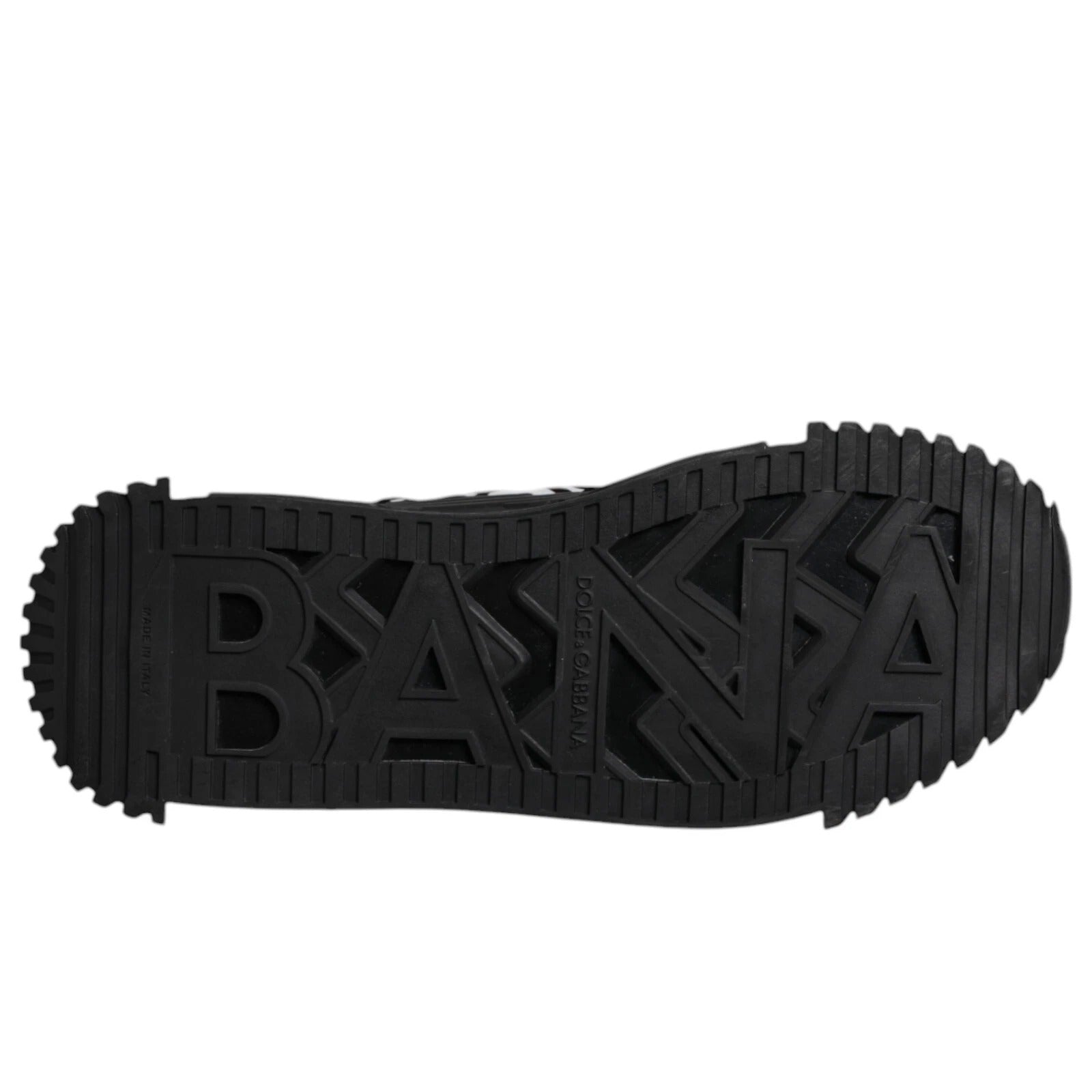 A pair of black lace-up sneakers with a logo on the side