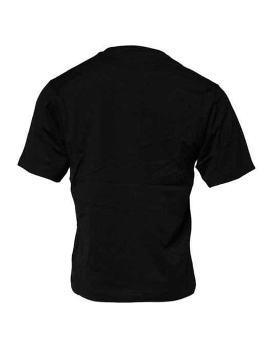 Black t-shirt on a hanger