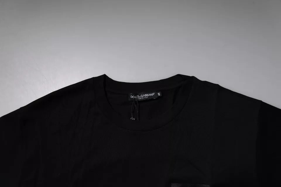Black t-shirt on hanger