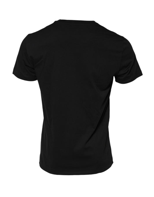 Black t-shirt on a hanger