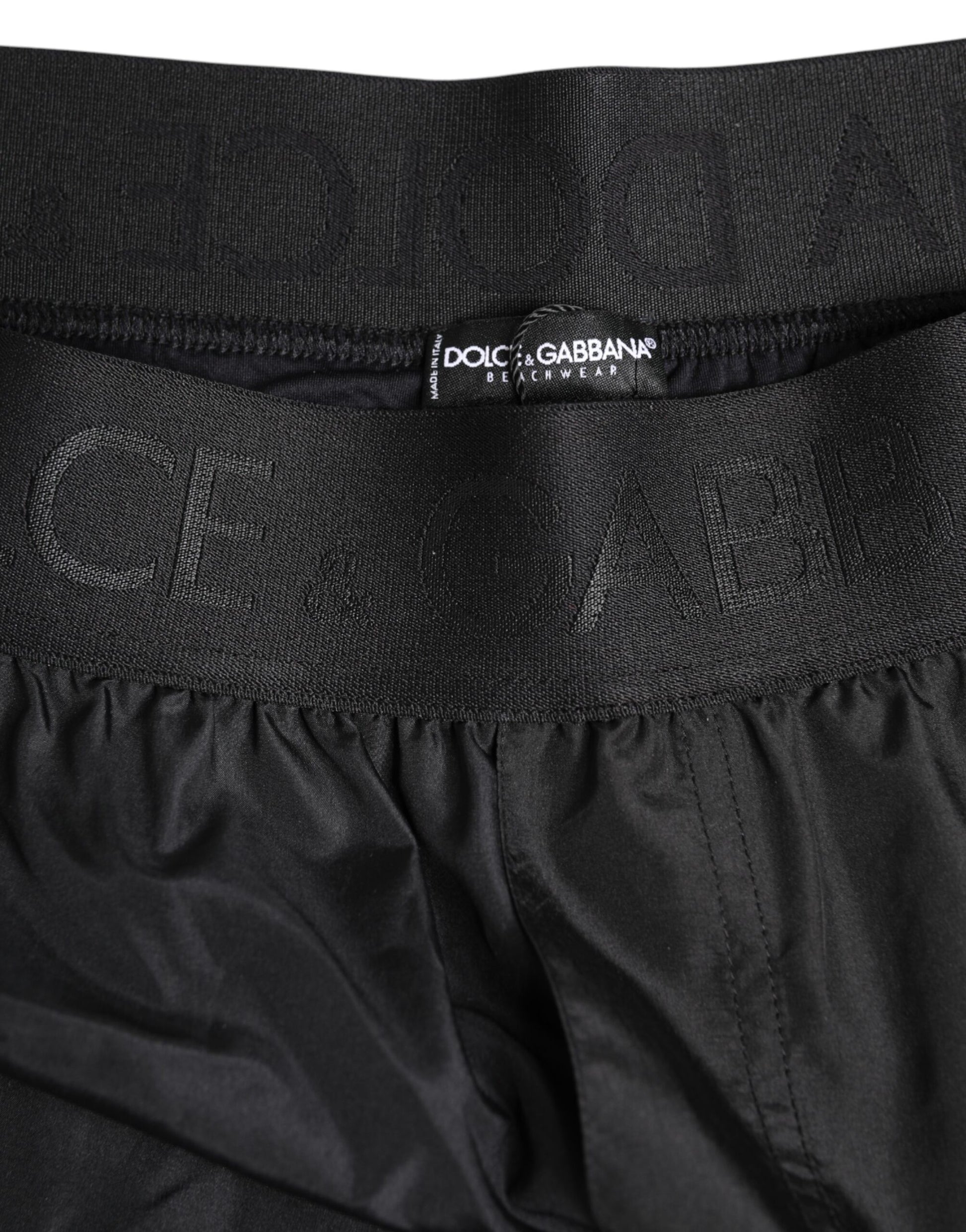 Black men's underwear with brand logo on waistband