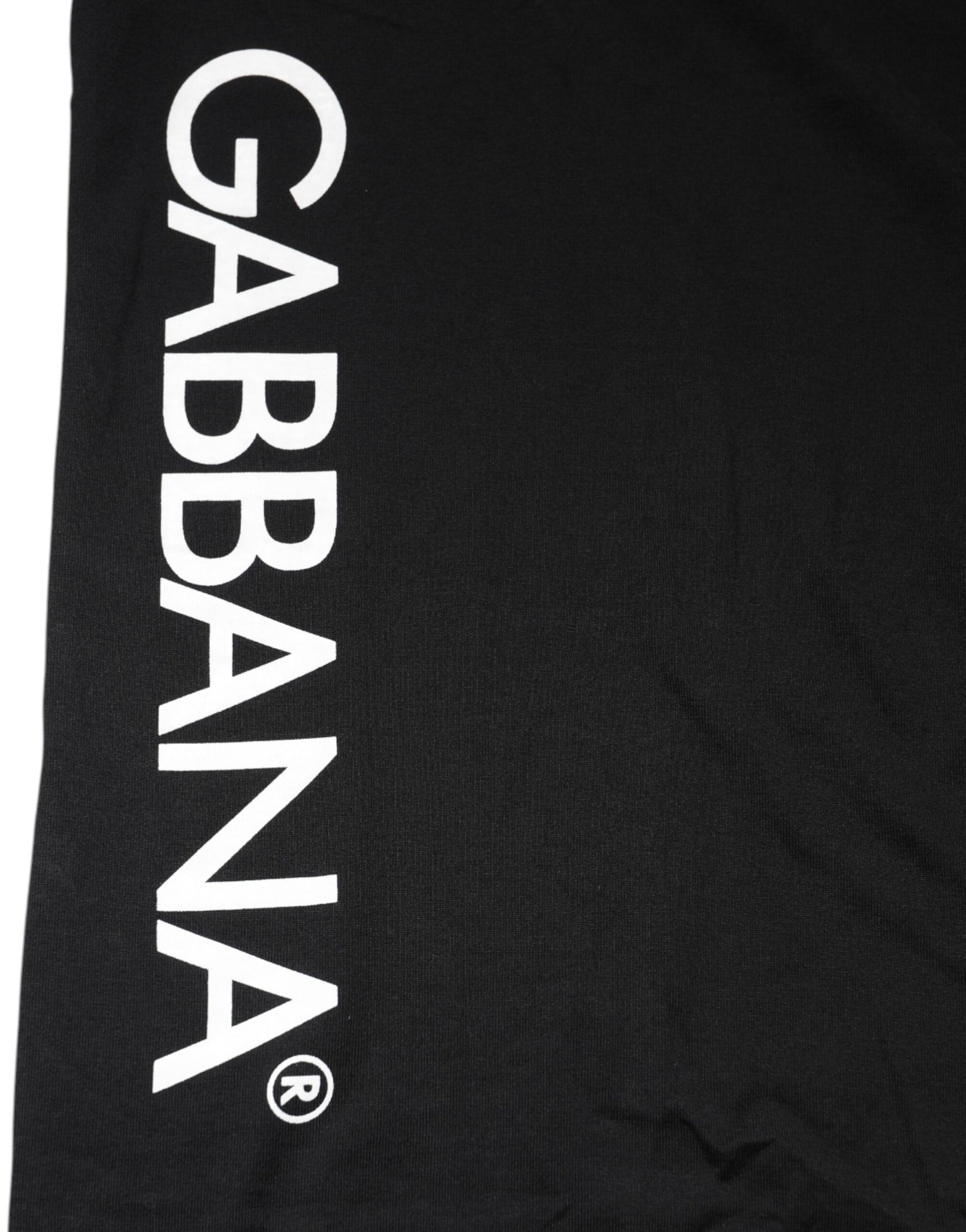 Black towel with white lettering