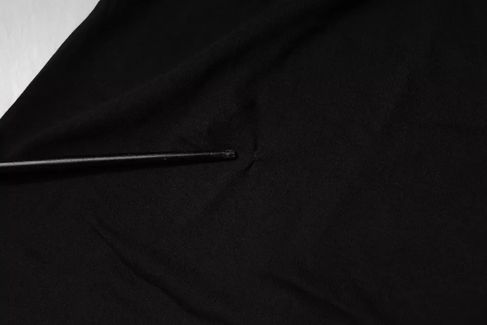 Black flag on pole