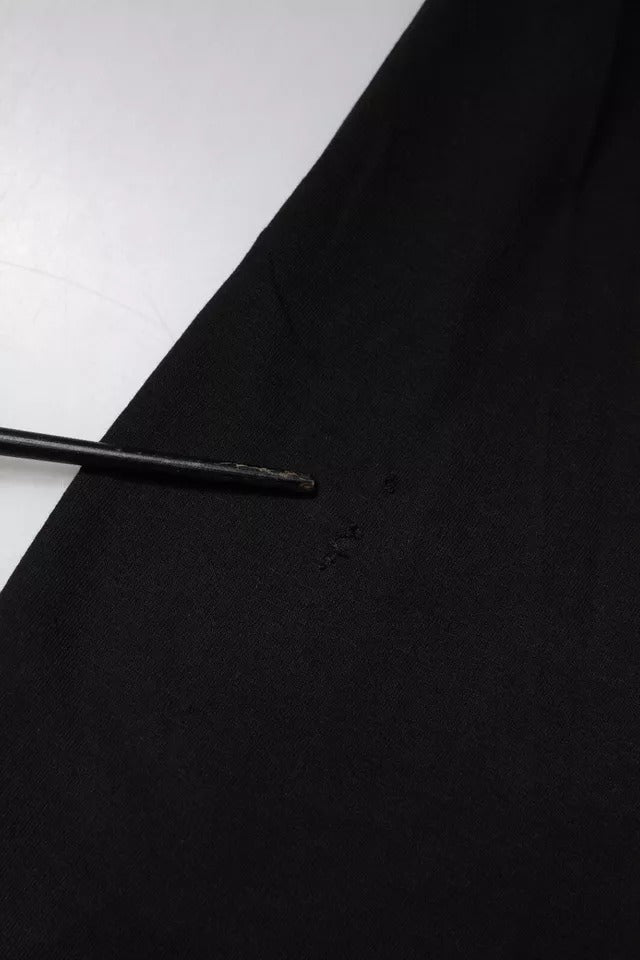 Black fabric with a white line down center
